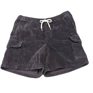 RSQ Corduroy Shorts Mens Size S Dark Gray Cargo Pockets‎ Pull On Drawstring